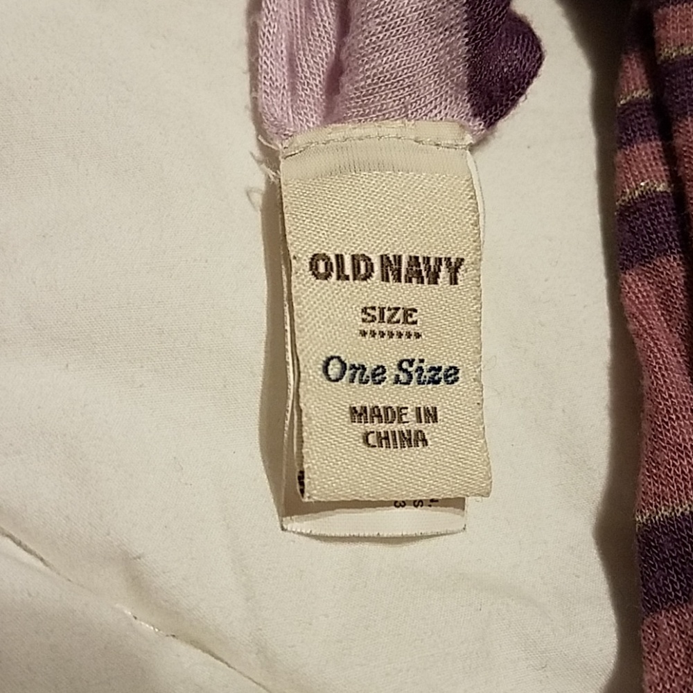 3/$15 OLD NAVY | Purple Striped Infinity Scarf - Picture 2 of 3
